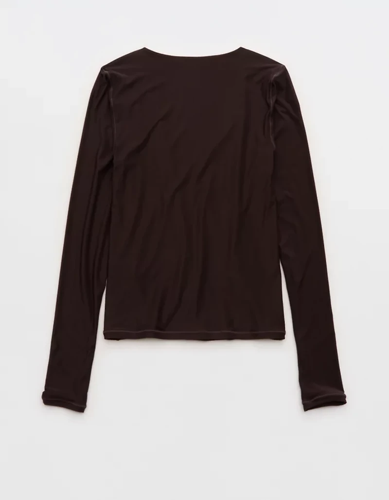 SMOOTHEZ Long Sleeve Ruched Top