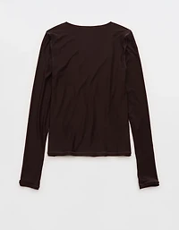 SMOOTHEZ Long Sleeve Ruched Top