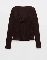 SMOOTHEZ Long Sleeve Ruched Top