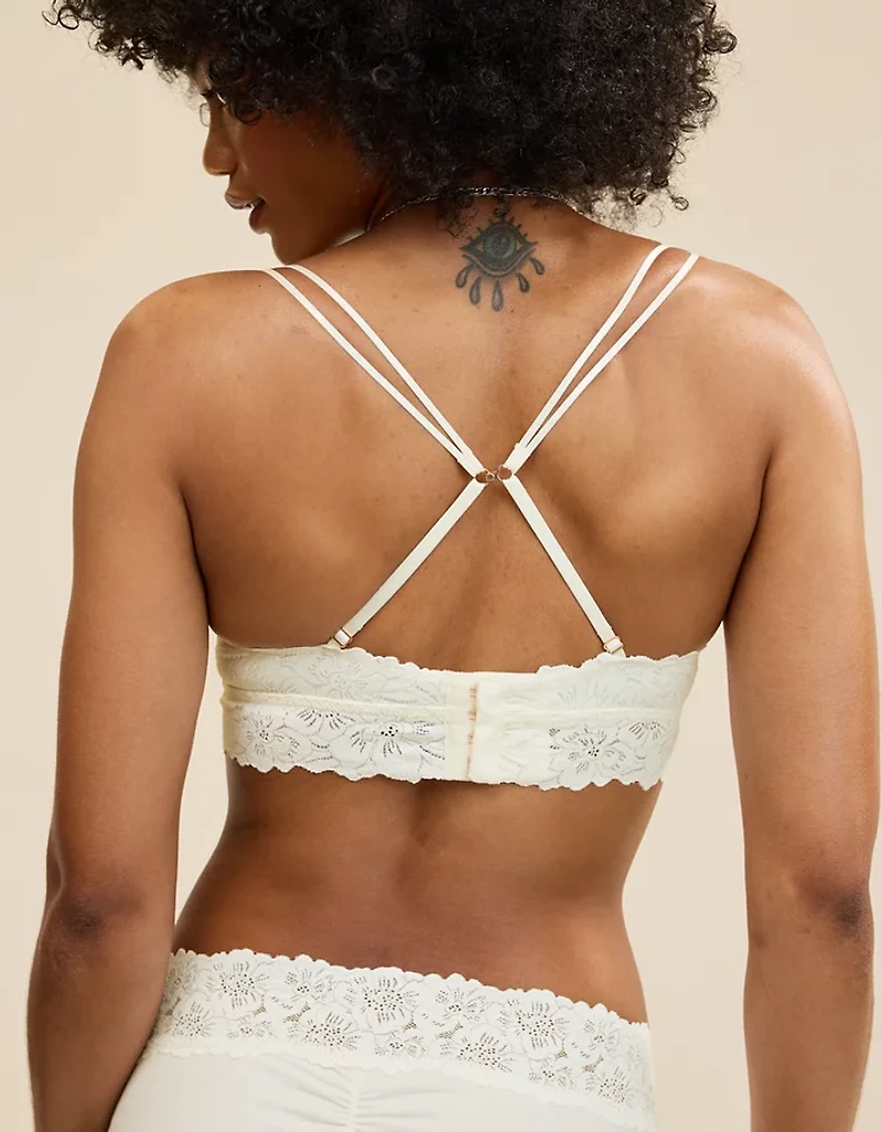 Show Off Rosey Lace Padded Plunge Bralette