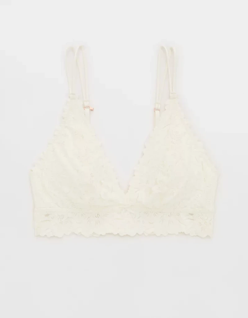 Show Off Rosey Lace Padded Plunge Bralette
