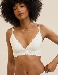 Show Off Rosey Lace Padded Plunge Bralette