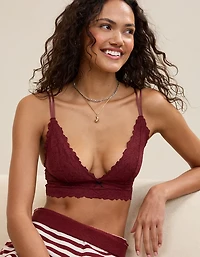 Show Off Rosey Lace Padded Plunge Bralette