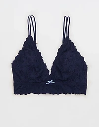 Show Off Rosey Lace Padded Plunge Bralette