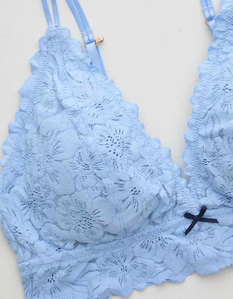 Show Off Rosey Lace Padded Plunge Bralette
