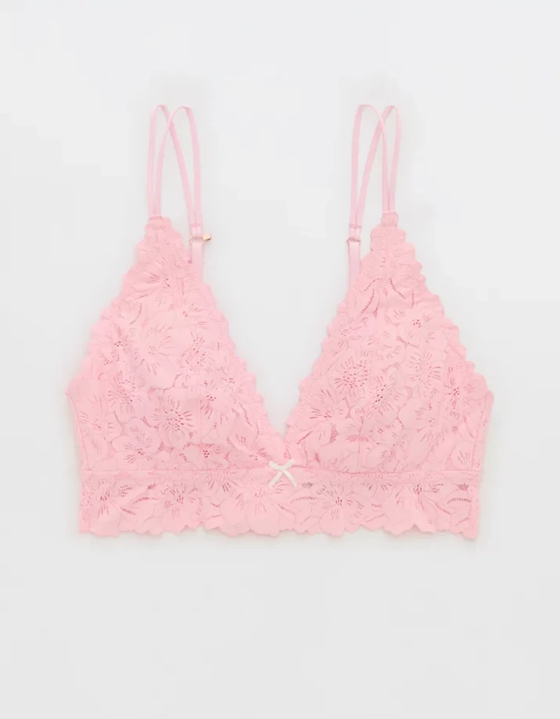 Show Off Rosey Lace Padded Plunge Bralette