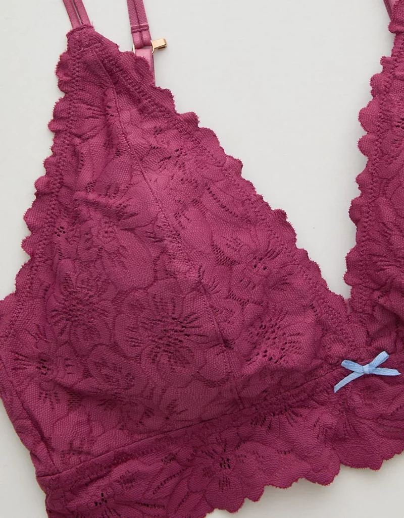 Show Off Rosey Lace Padded Plunge Bralette