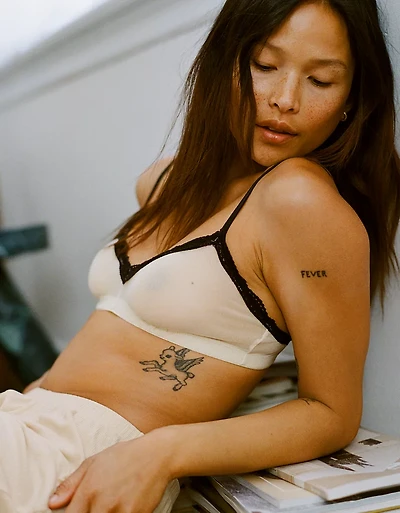 Show Off Mesh Triangle Bralette