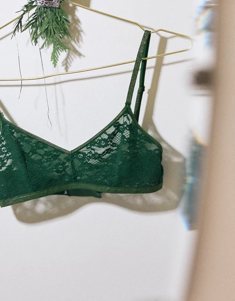 Show Off Shine Vintage Lace Triangle Bralette