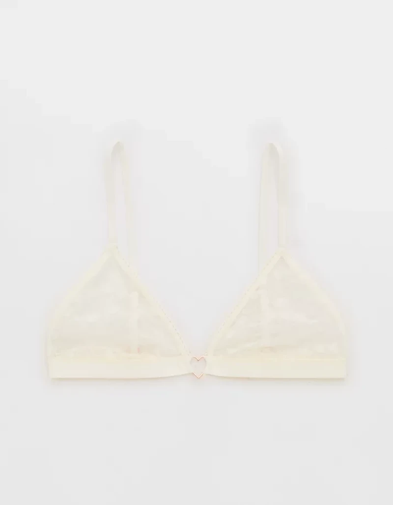 Show Off Heart Mesh Triangle Bralette