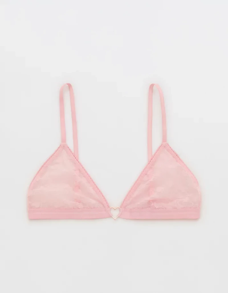 Show Off Heart Mesh Triangle Bralette