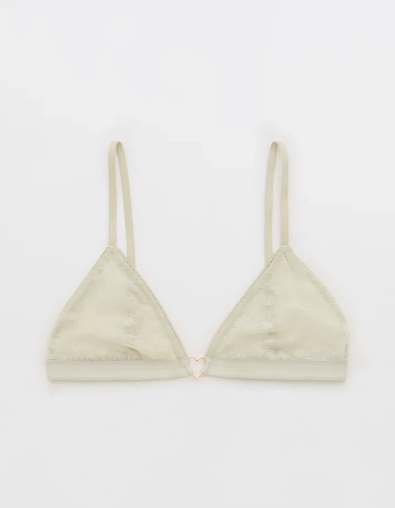 Show Off Heart Mesh Triangle Bralette