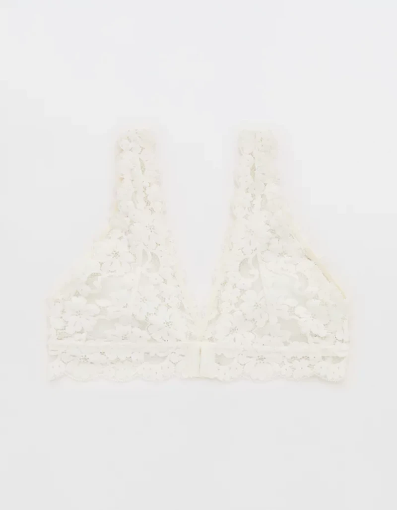 Show Off Chenille Lace Padded Plunge Bralette