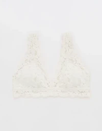Show Off Chenille Lace Padded Plunge Bralette
