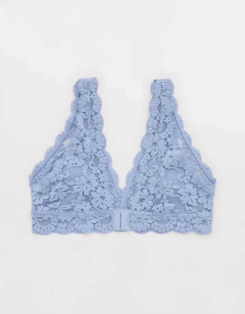 Show Off Chenille Lace Padded Plunge Bralette