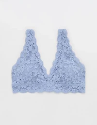 Show Off Chenille Lace Padded Plunge Bralette