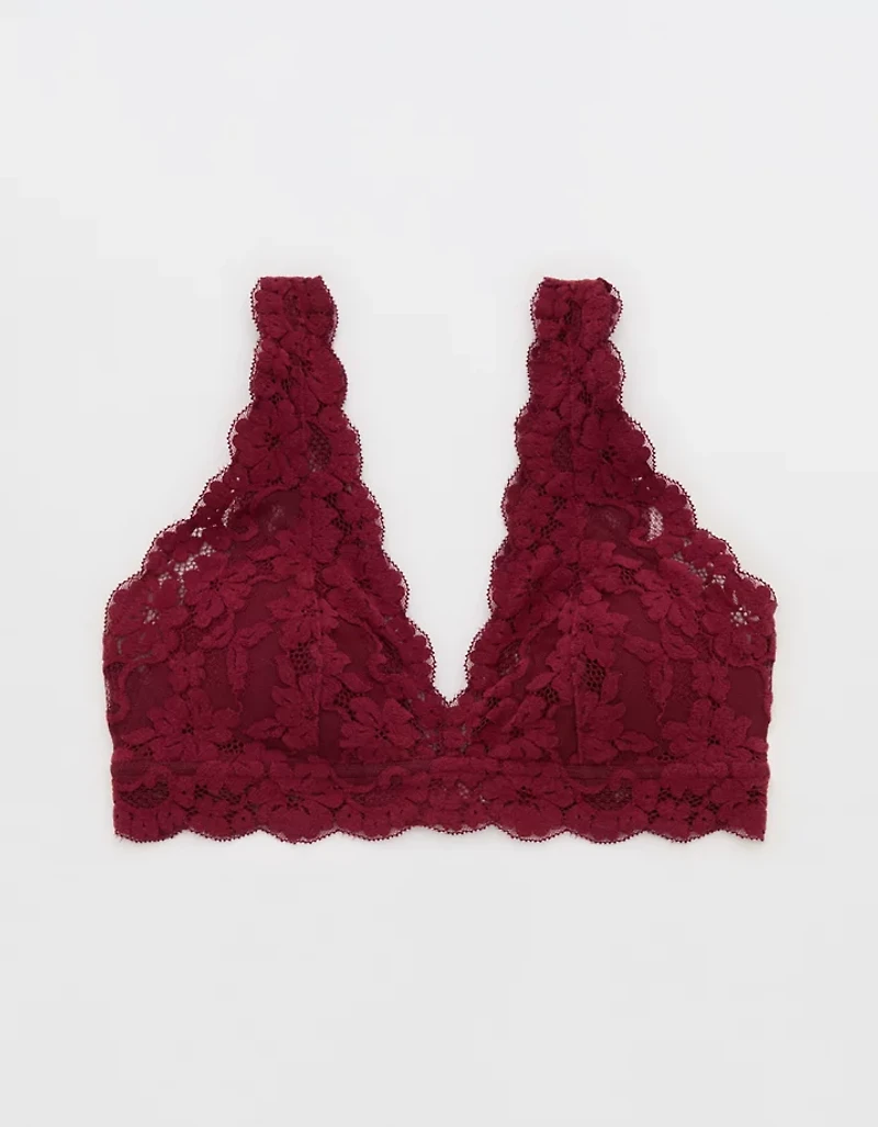 Show Off Chenille Lace Padded Plunge Bralette