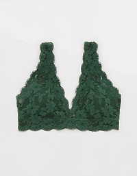 Show Off Chenille Lace Padded Plunge Bralette