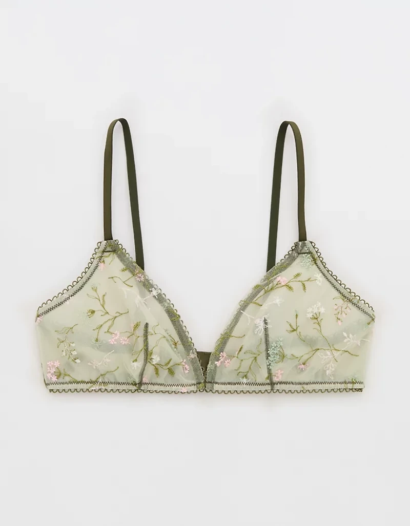 Show Off Embroidery Triangle Bralette
