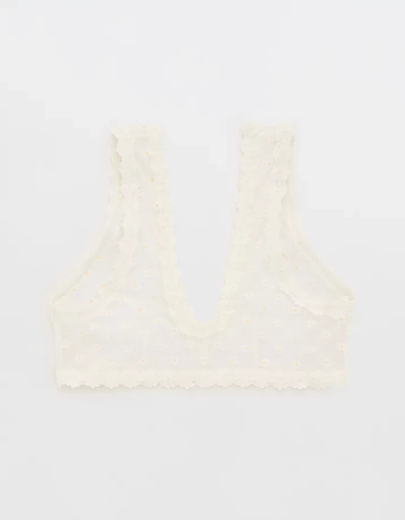 Show Off Daisy Mesh Plunge Bralette