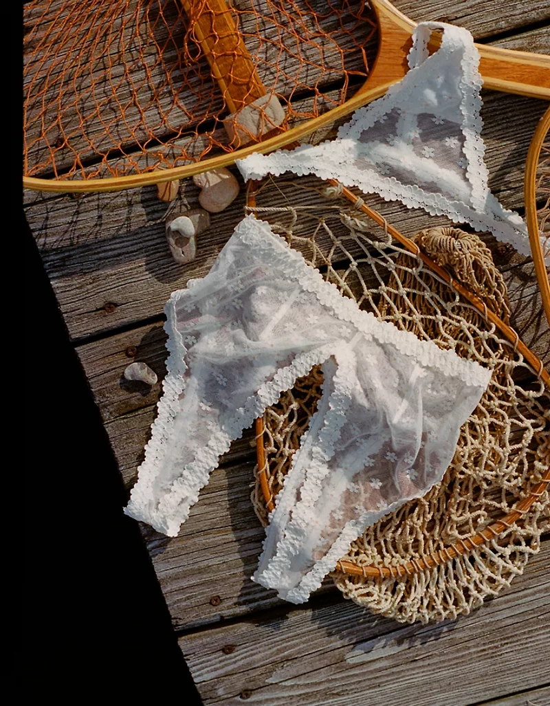 Show Off Daisy Mesh Plunge Bralette