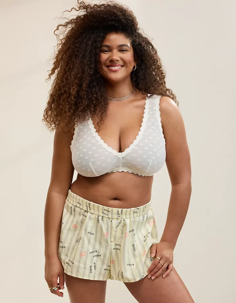 Show Off Daisy Mesh Plunge Bralette