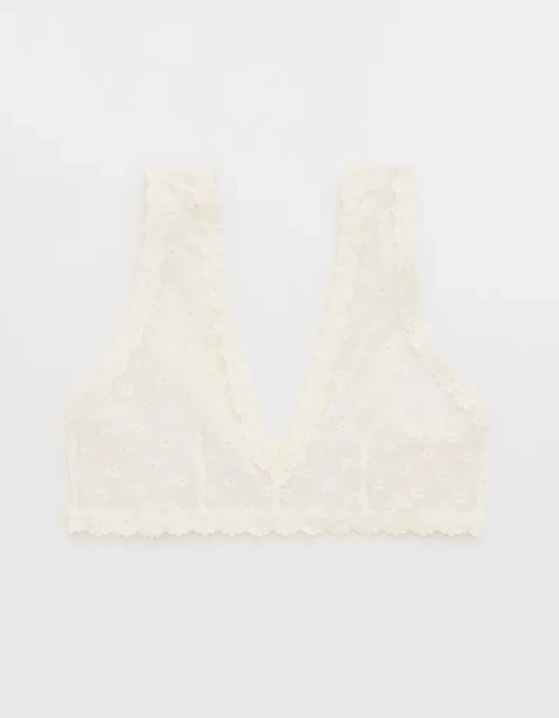 Show Off Daisy Mesh Plunge Bralette