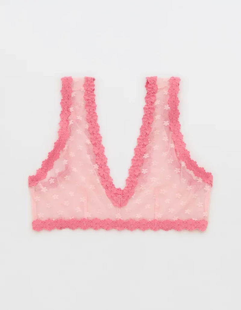 Show Off Daisy Mesh Plunge Bralette