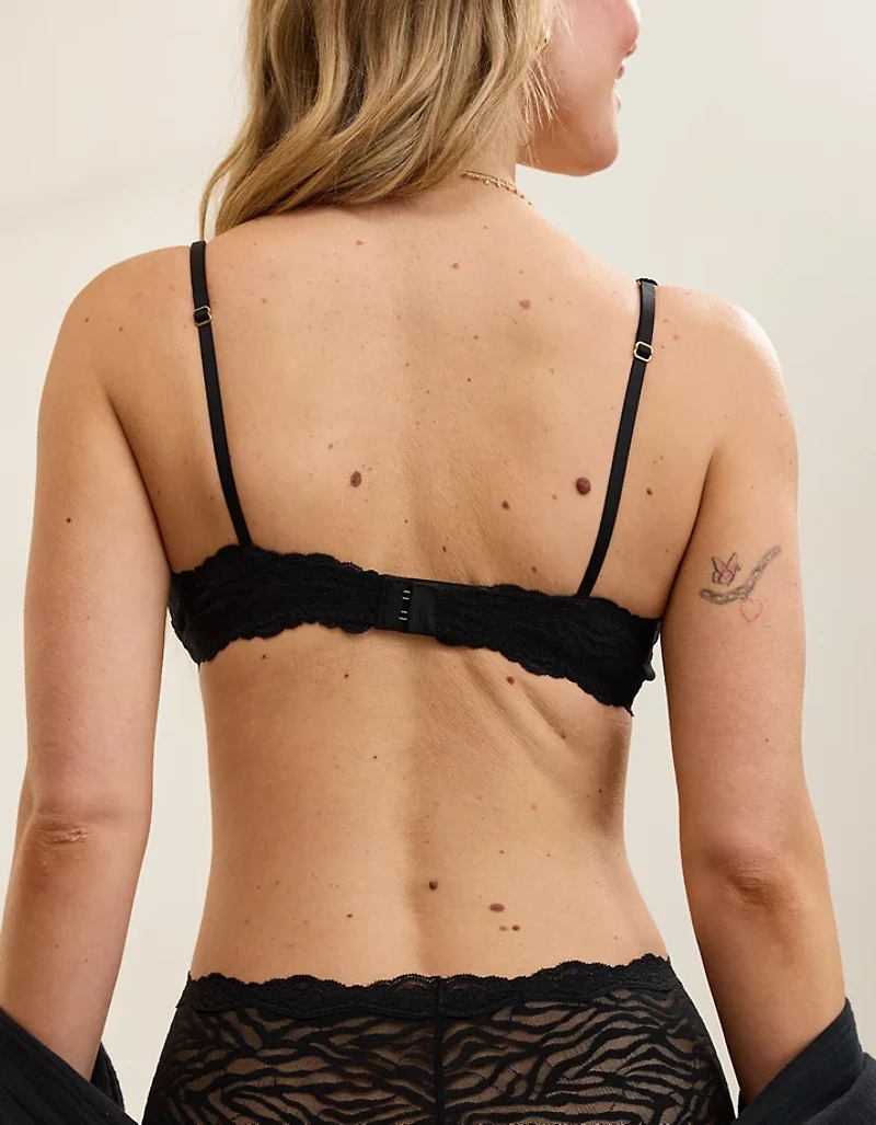 Show Off Zebra Lace Scoop Bralette