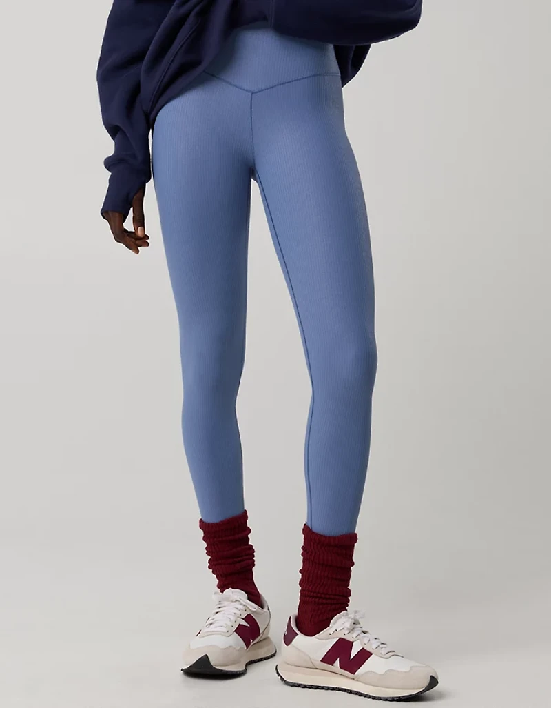 OFFLINE By Aerie Real Me XTRA Rib Foil Legging