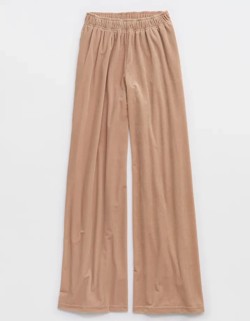 OFFLINE By Aerie Velour Rib Super Wide Leg Pant