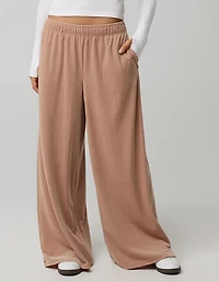 OFFLINE By Aerie Velour Rib Super Wide Leg Pant