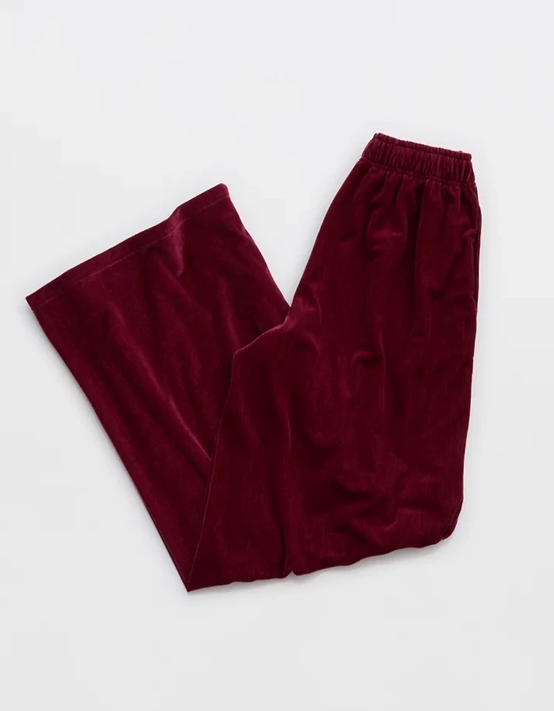 OFFLINE By Aerie Velour Rib Super Wide Leg Pant