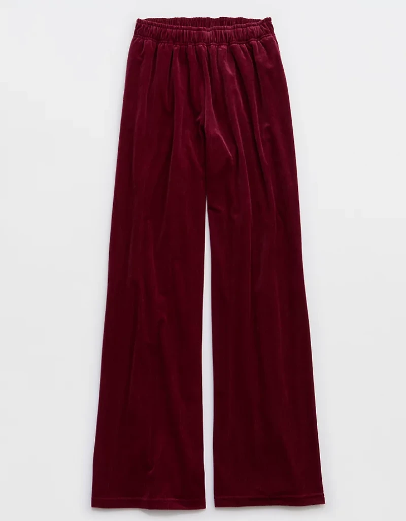 OFFLINE By Aerie Velour Rib Super Wide Leg Pant