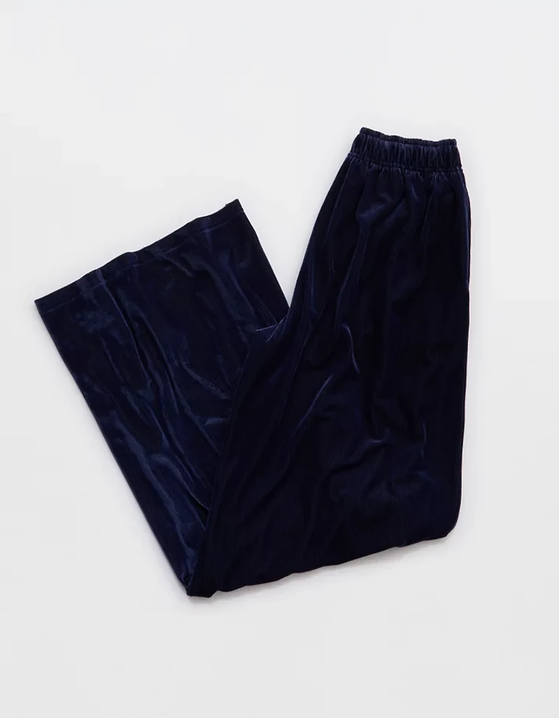 OFFLINE By Aerie Velour Rib Super Wide Leg Pant