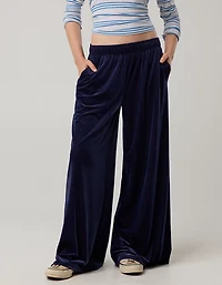 OFFLINE By Aerie Velour Rib Super Wide Leg Pant