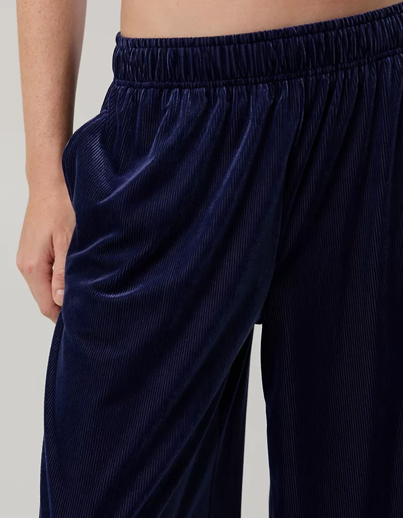 OFFLINE By Aerie Velour Rib Super Wide Leg Pant