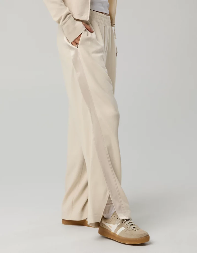 OFFLINE By Aerie Chill Up Satin Track Trouser