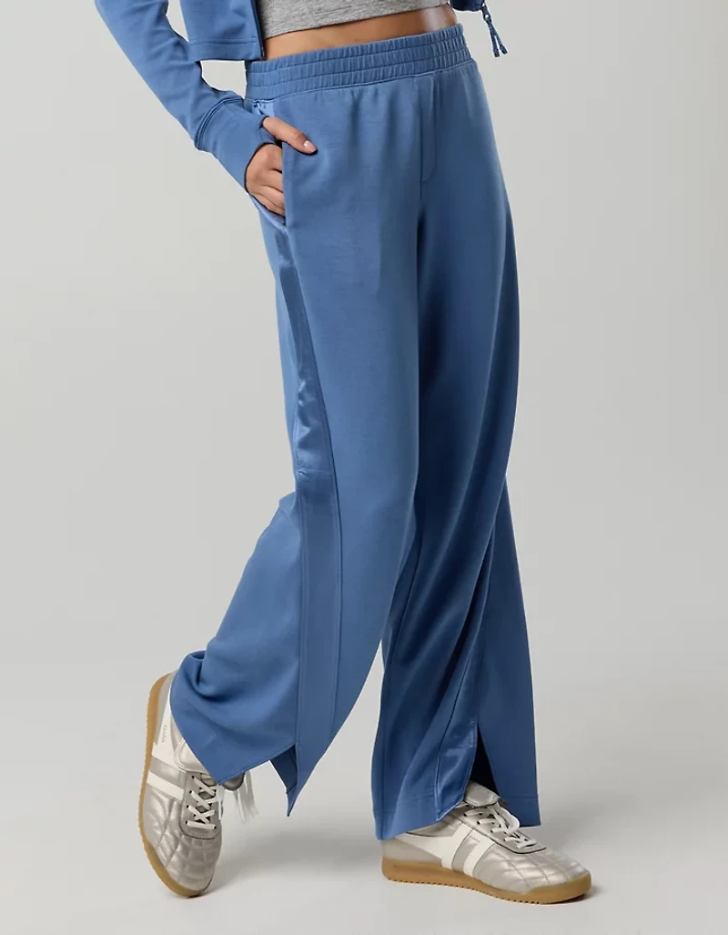 OFFLINE By Aerie ChillUp Satin Track Trouser