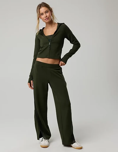 OFFLINE By Aerie ChillUp Satin Track Trouser