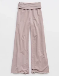 OFFLINE By Aerie OTT Fleece Super Wide Leg Foldover Pant