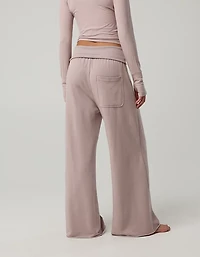OFFLINE By Aerie OTT Fleece Super Wide Leg Foldover Pant
