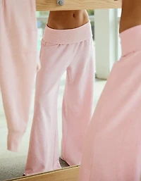 OFFLINE By Aerie OTT Fleece Super Wide Leg Foldover Pant