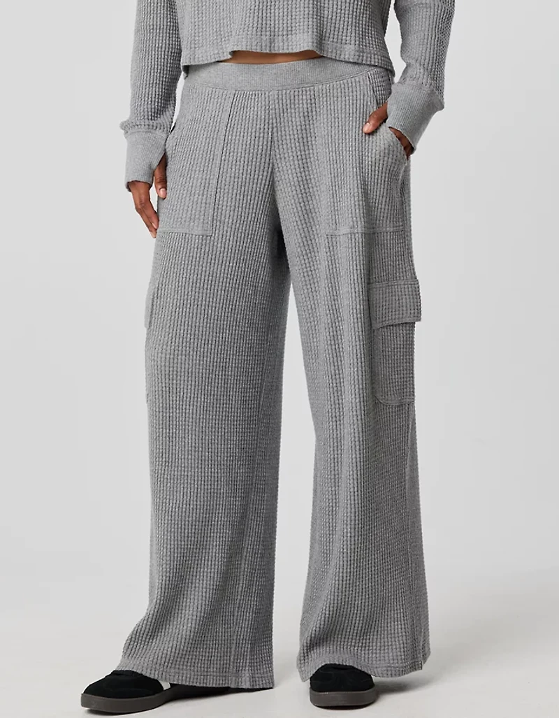 OFFLINE By Aerie Wow! Waffle Cargo Trouser