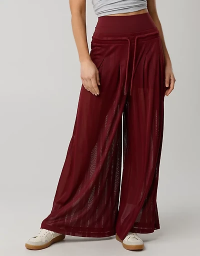 OFFLINE By Aerie Mesh Super Wide Leg Pant