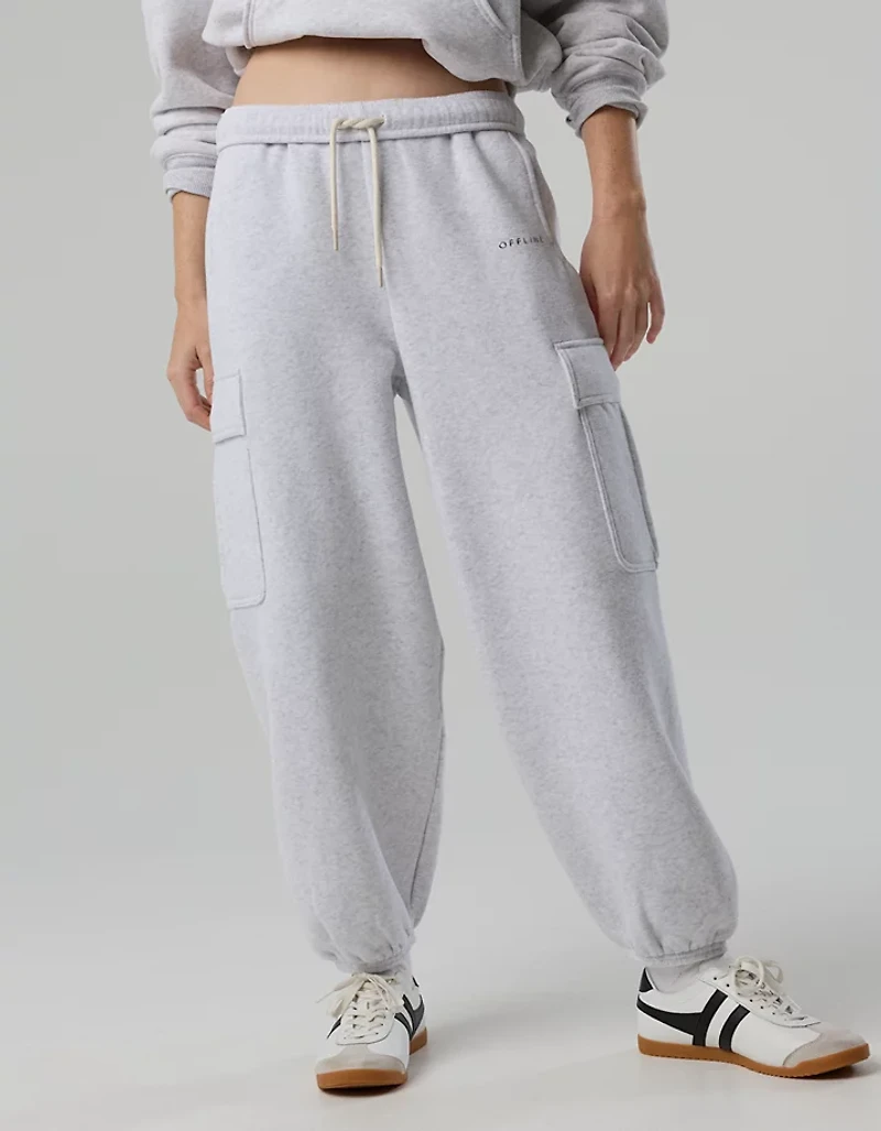 OFFLINE By Aerie Cloud Fleece Baggy Cargo Jogger