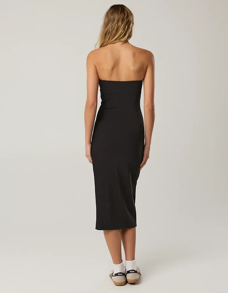OFFLINE By Aerie Stripe Rib Night Out Midi Tube Dress
