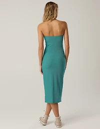 OFFLINE By Aerie Stripe Rib Night Out Midi Tube Dress