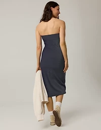 OFFLINE By Aerie Stripe Rib Night Out Midi Tube Dress
