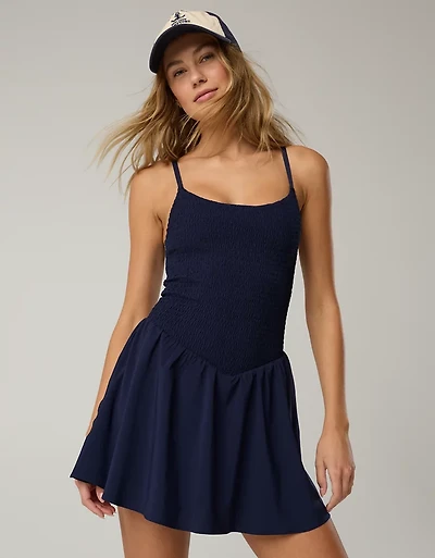 OFFLINE By Aerie Real Me Smocked Flowy Dress